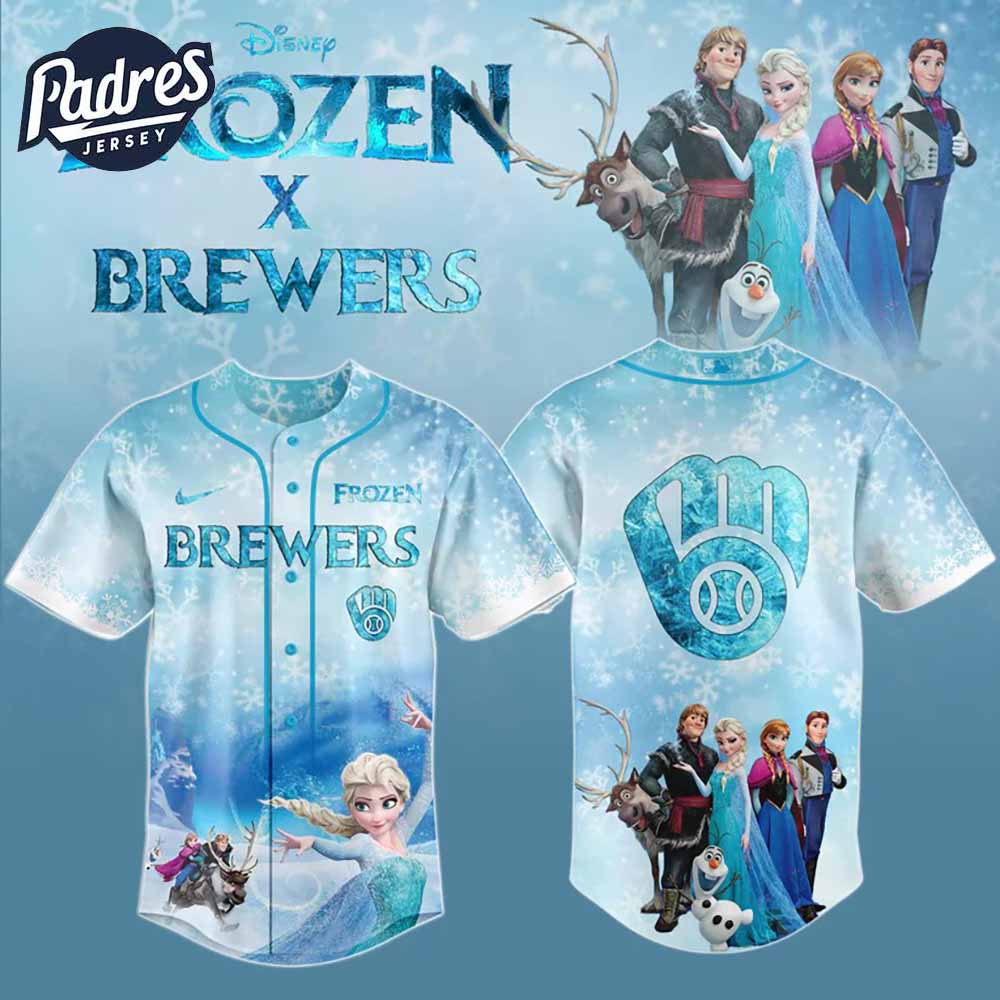 Milwaukee Brewers x Frozen Baseball Jersey 2025 - Padres Jersey Oasis: Elevate Your Baseball Style Game T-Shirts, Hoodie,...