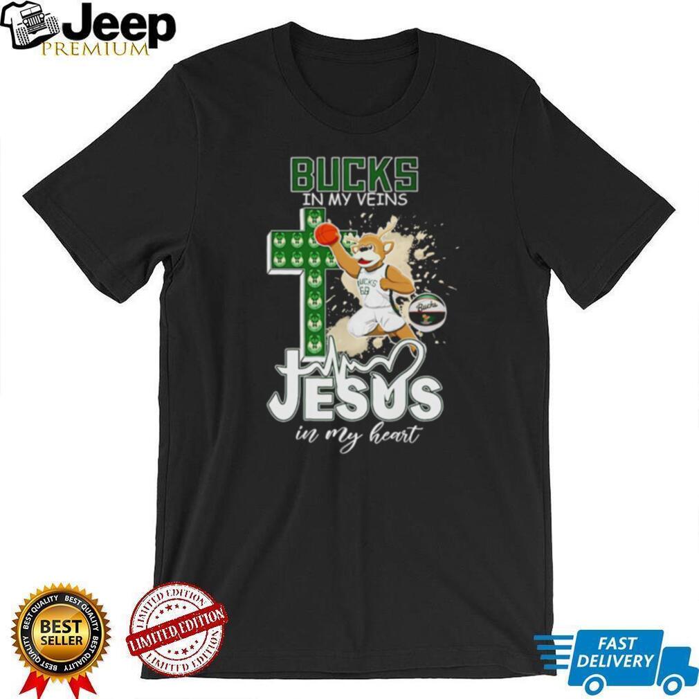 Milwaukee Bucks In My Veins Jesus In My Heart NBA Fan T Shirt