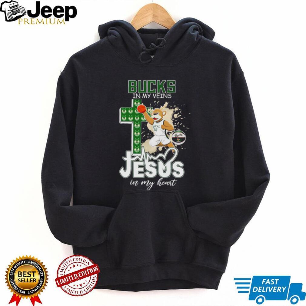 Milwaukee Bucks In My Veins Jesus In My Heart NBA Fan T Shirt