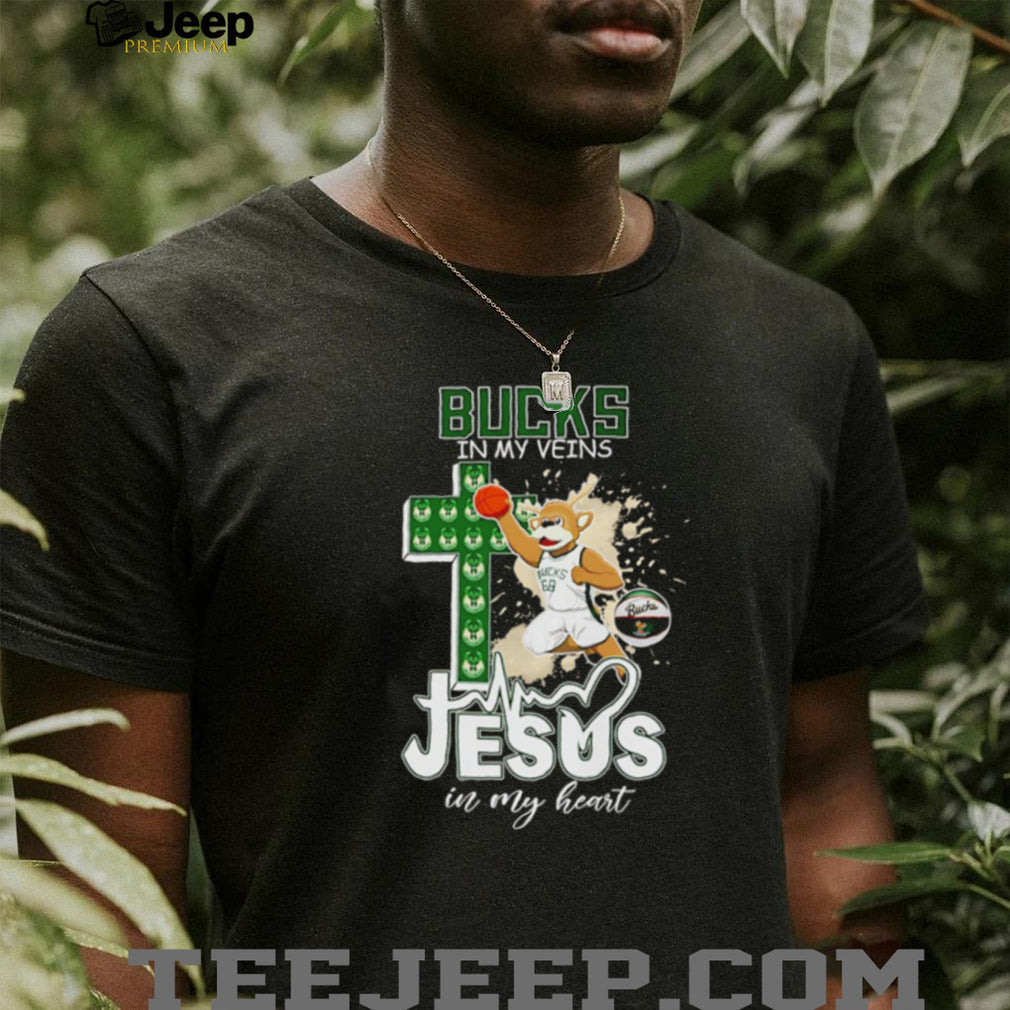 Milwaukee Bucks In My Veins Jesus In My Heart NBA Fan T Shirt