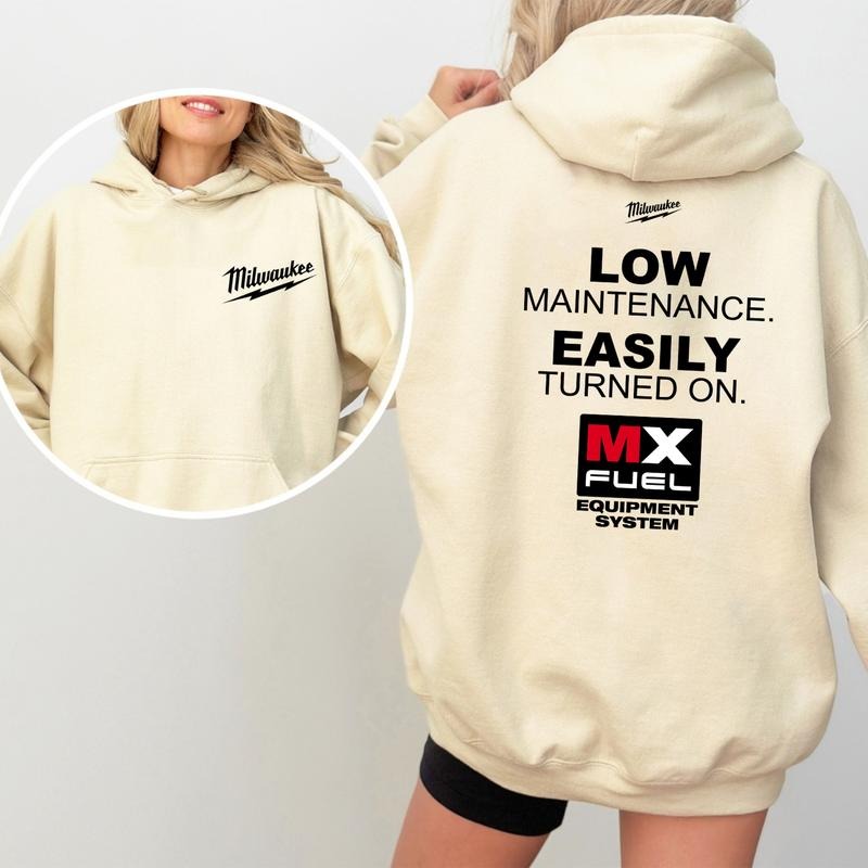 Milwaukee MX Fuel Hoodie, Low Maintenance Equipment Shirt, MX Fuel System Work Hoodie, Industrial Builders Gift, Heavyweight Cotton Hoodie, Gift For Him, For Her