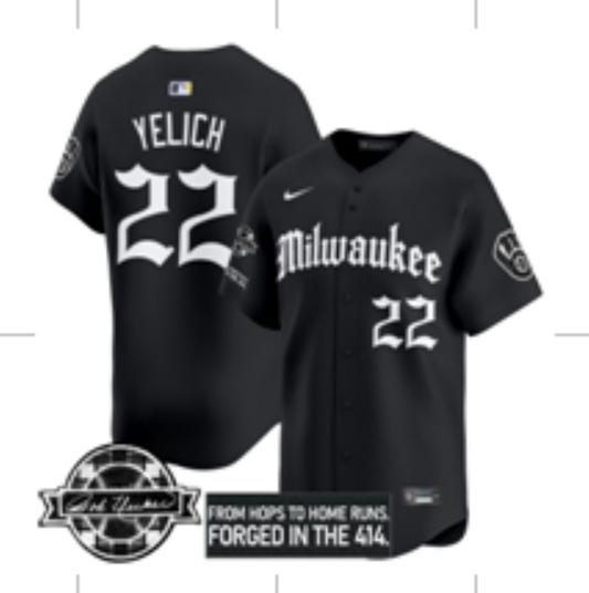 Milwaukee Brewers #22 Christian Yelich Brewers Adult Style 4