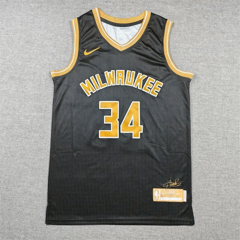 Milwaukee Bucks #34 Giannis Antetokounmpo Bucks 34 Black Limited s-xxl Style 2