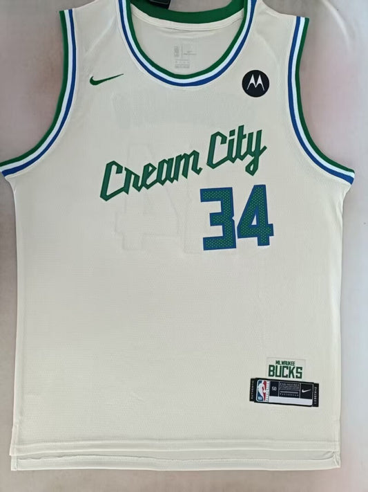 Milwaukee Bucks #34 Giannis Antetokounmpo Bucks 34 City Edition Style 2