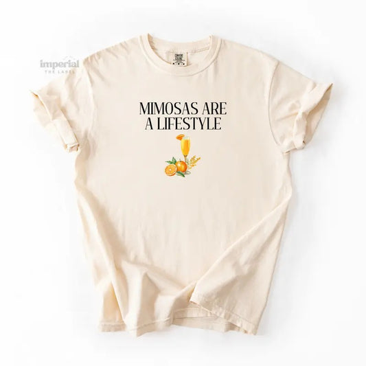 Mimosas Are A Lifestyle Comfort Colors T-Shirt, Oversized Vintage-Washed Tee, Soft Garment-Dyed Cotton, Aesthetic Streetwear, Casual Everyday Outfit