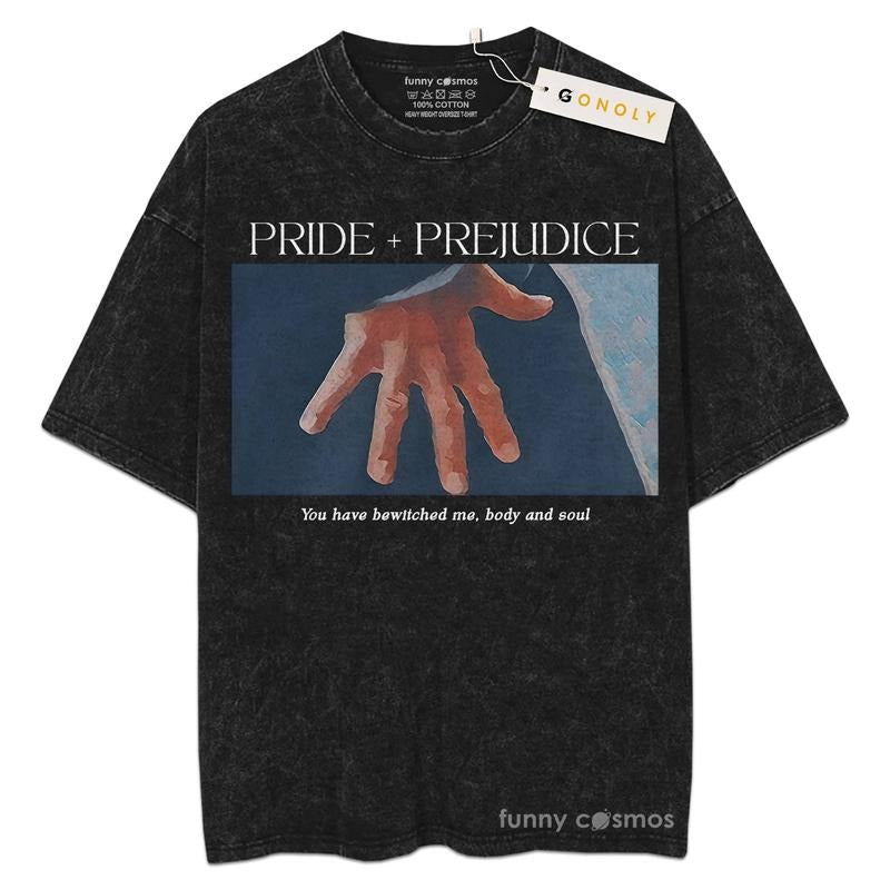 [ Mineral Wash ] Pride And Prejudice Hand Flex Scene Y2K 90S For Fans Lover Book, Bookish, Graphic Washed Style Shirt