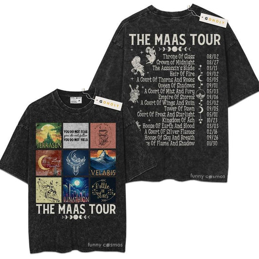 [ Mineral Wash ] Sarah J. Maas Tour Acotar For Fans Lover Book, Bookish, Graphic Washed Style Shirt