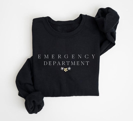 Minimal ER Crewneck, Emergency Department Sweatshirt, Emergency Dept Sweater, ED ER Emergency Room Doctor Staff Shirt,...