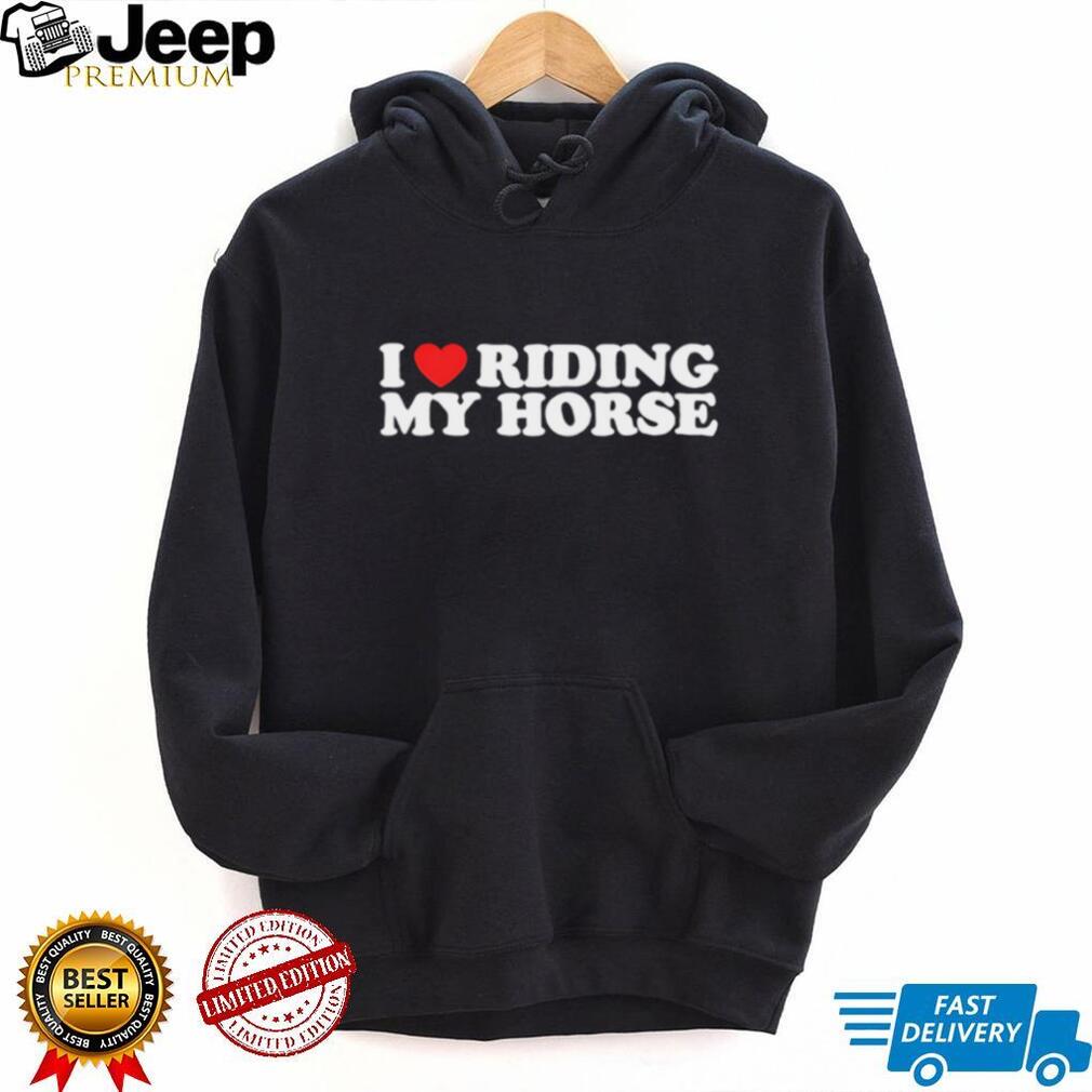 Minimalist Heart Riding My Horse Equestrian Lover Graphic T Shirt
