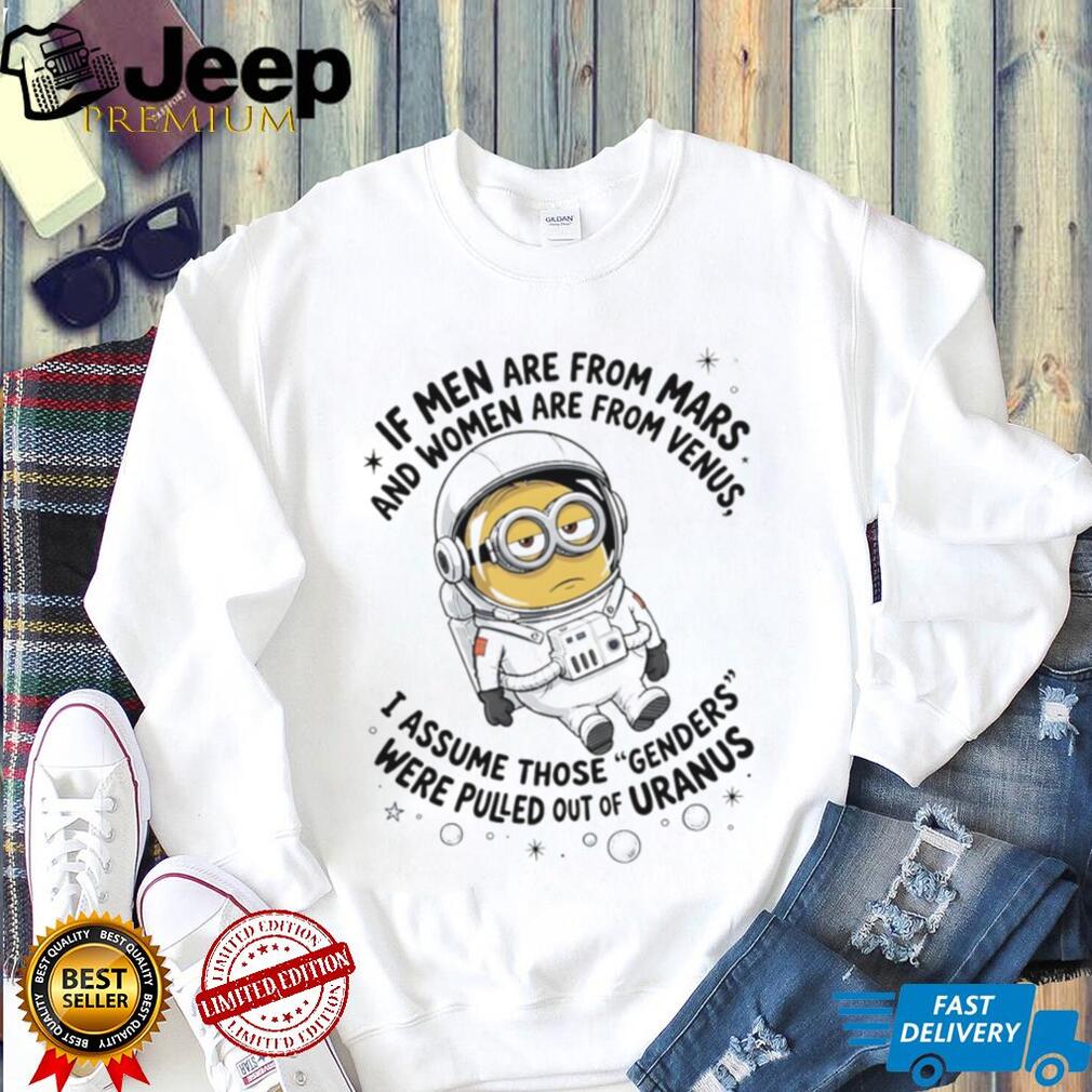 Minion Astronaut Genders From Uranus Funny Space T Shirt
