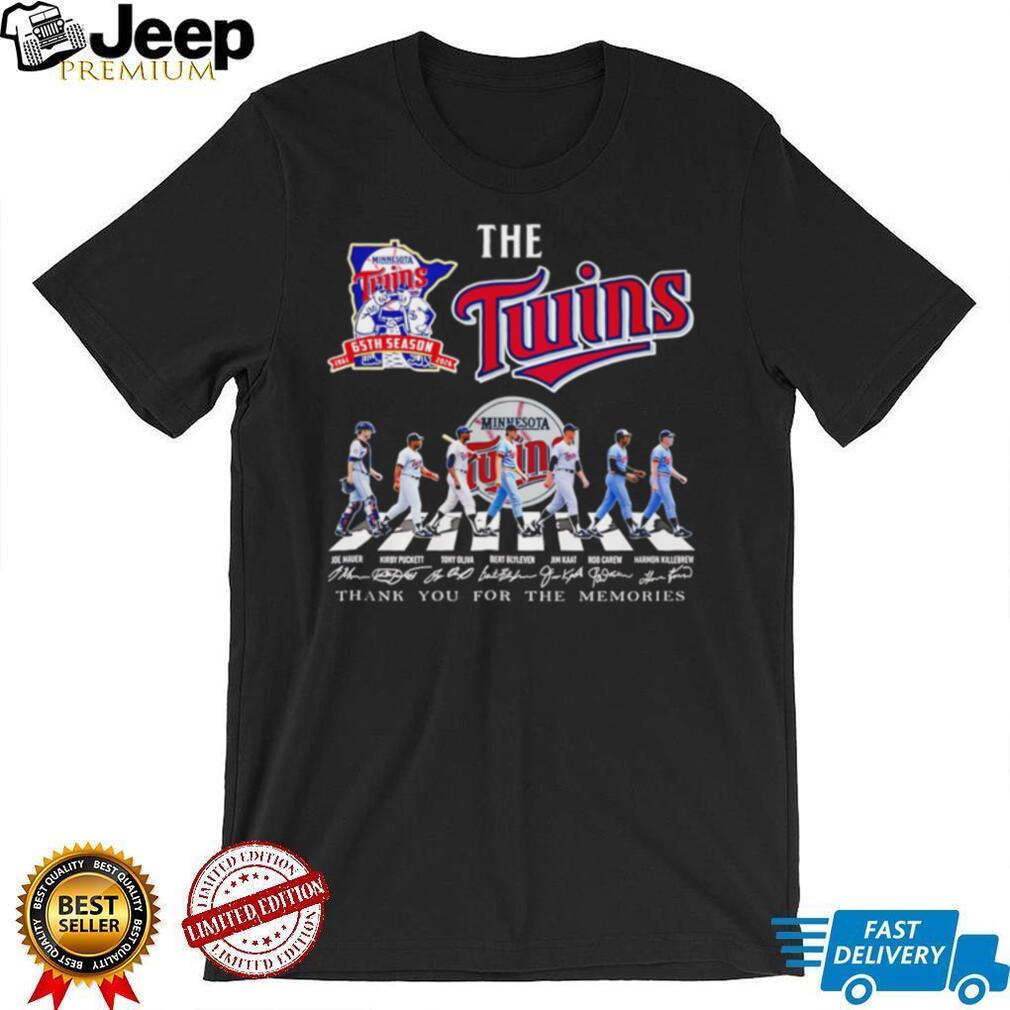 Minnesota Twins 65th Season Abbey Road Legend Signatures T Shirt