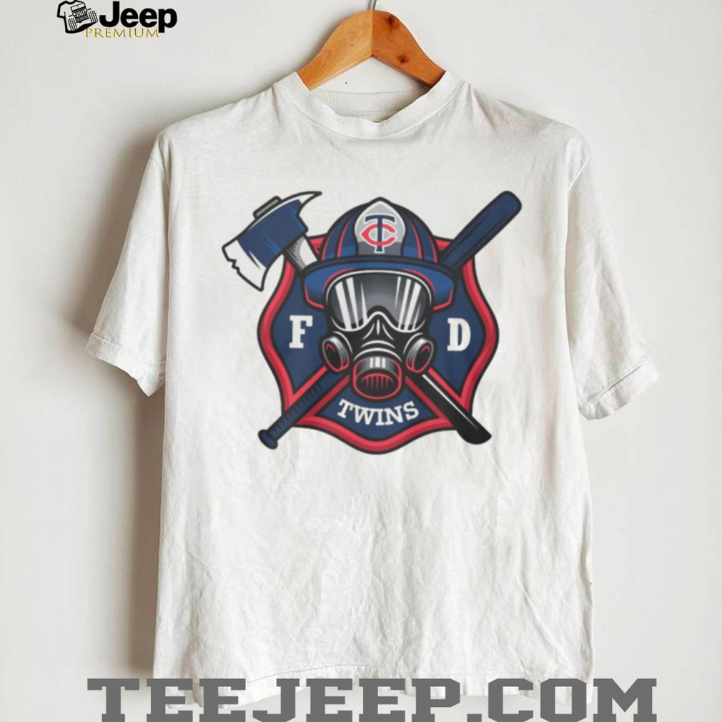Minnesota Twins Firefighter FD First Responder Baseball Fans Vintage Men Women White T Shirt