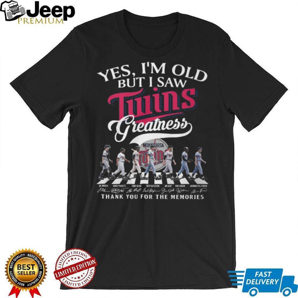 Minnesota Twins Greatness Legends Walk Signatures Fan T Shirt