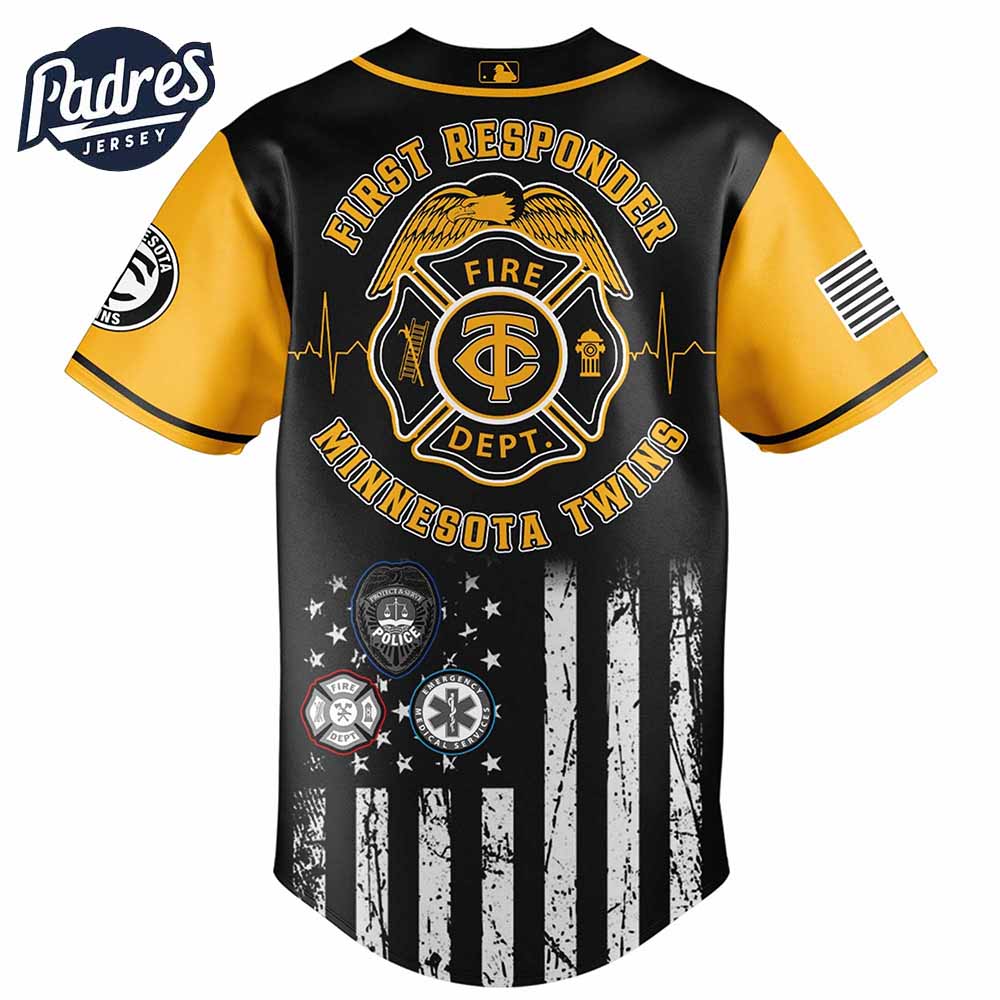 Minnesota Twins MLB x First Responders Baseball Jersey - Padres Jersey Oasis: Elevate Your Baseball Style Game... (Image 2)