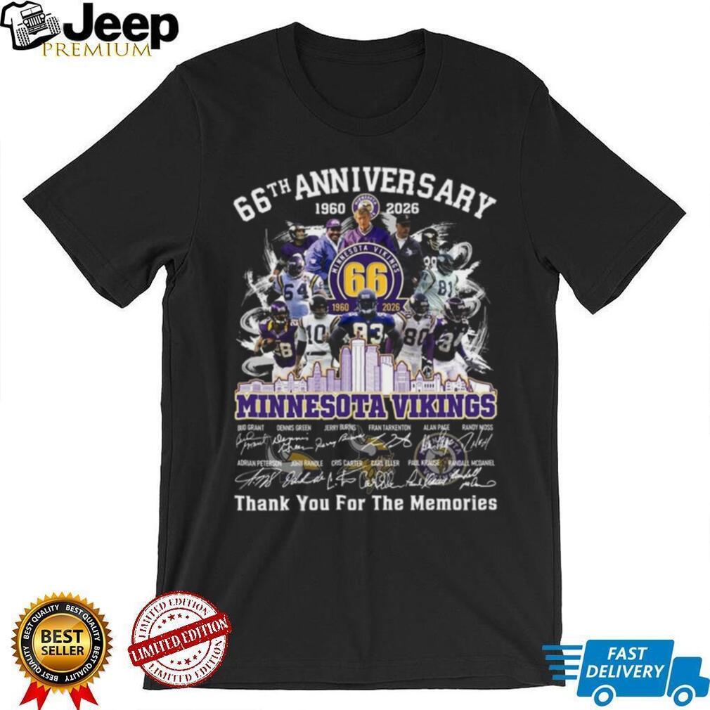 Minnesota Vikings 66th Anniversary 1960 2026 Legends Shirt