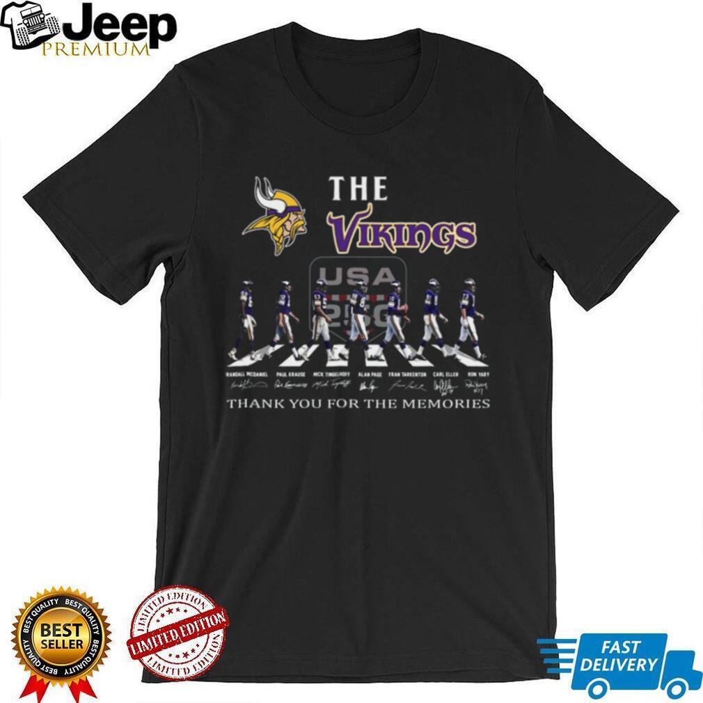 Minnesota Vikings Football Legends Abbey Road Signatures Vintage Sports Gift For Fans Shirt