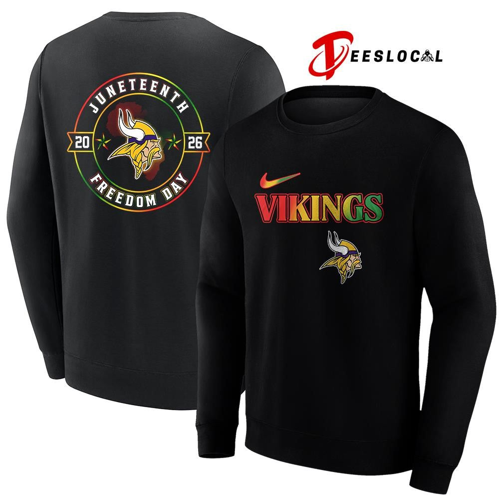 Minnesota Vikings x Juneteenth Strong freedom day logo shirt