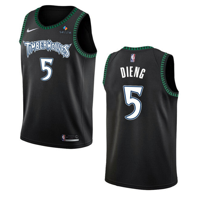 Minnesota Timberwolves Active Player Custom Black 2025 Sezzle sponsor patch Classic