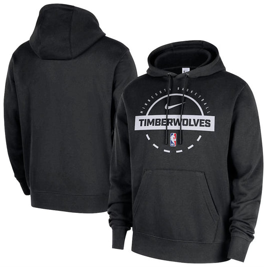 Minnesota Timberwolves Black 2025 26 Practice Club Pullover Hoodie