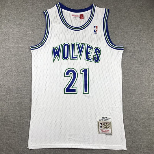 Minnesota Timberwolves #21 Kevin Garnett Timberwolves 21 Retro White s-xxl Style 4