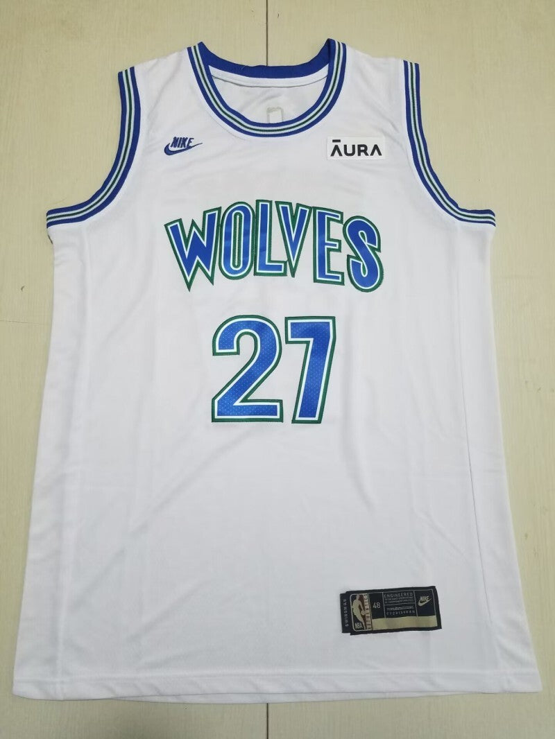 Minnesota Timberwolves #27 Rudy Gobert Timberwolves 27 Classic White s-xxl Style 2