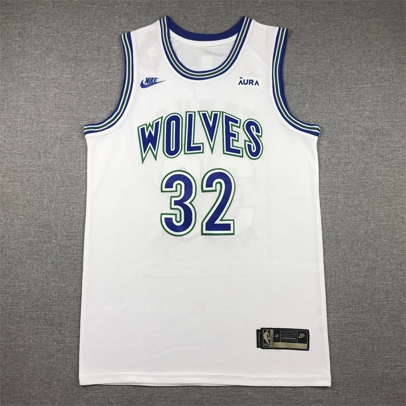 Minnesota Timberwolves #32 Karl-Anthony Towns Timberwolves 32 Retro White s-xxl Style 2