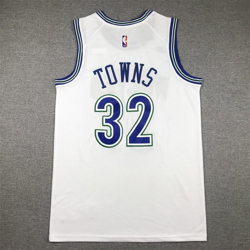 Minnesota Timberwolves #32 Karl-Anthony Towns Timberwolves 32 Retro White s-xxl Style 3