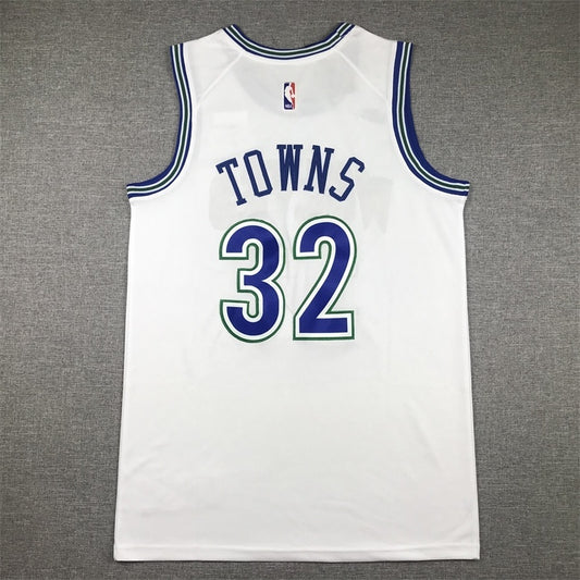 Minnesota Timberwolves #32 Karl-Anthony Towns Timberwolves 32 Retro White s-xxl Style 3
