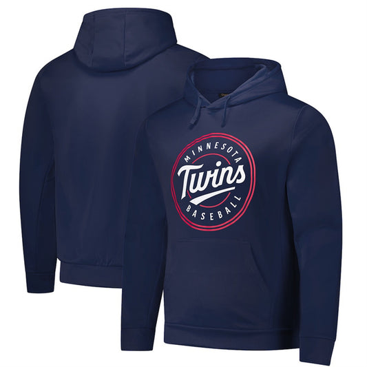 Minnesota Twins Navy Cooperstown Collection Logo Club Pullover Hoodie