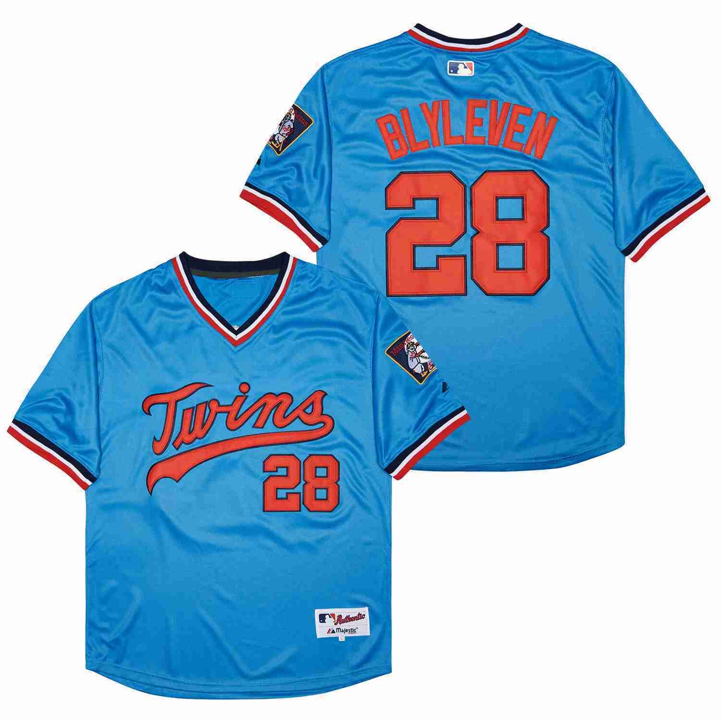 Minnesota Twins #28 Bert Blyleven Twins 28 Blue Inverted