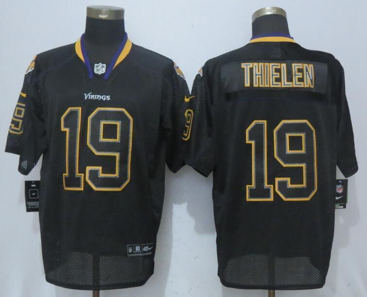 Minnesota Vikings #19 Adam Thielen Lights Out Black Elite Jersey