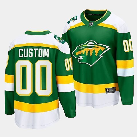 Minnesota Wild Custom 2023-24 Alternate Green Breakaway Jersey