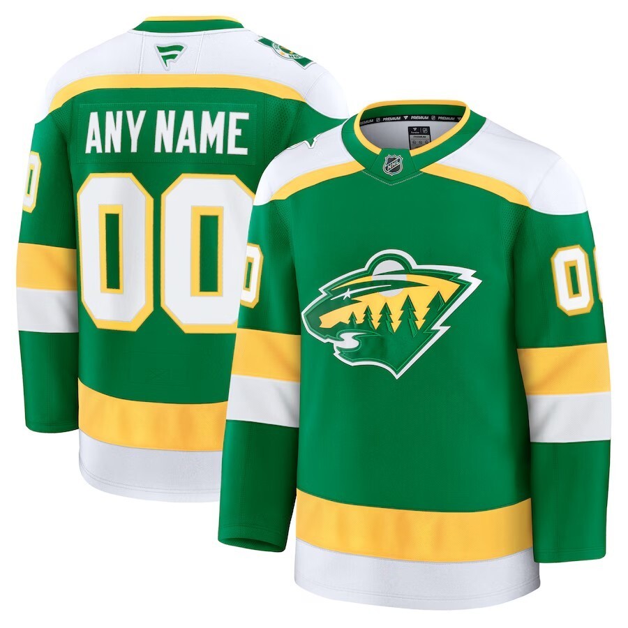 Minnesota Wild Fanatics Alternate Premium Custom Jersey - Green