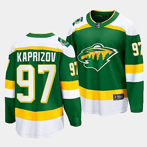 Minnesota Wild #97 Kirill Kaprizov 2023-24 Alternate Green Breakaway Player Jersey