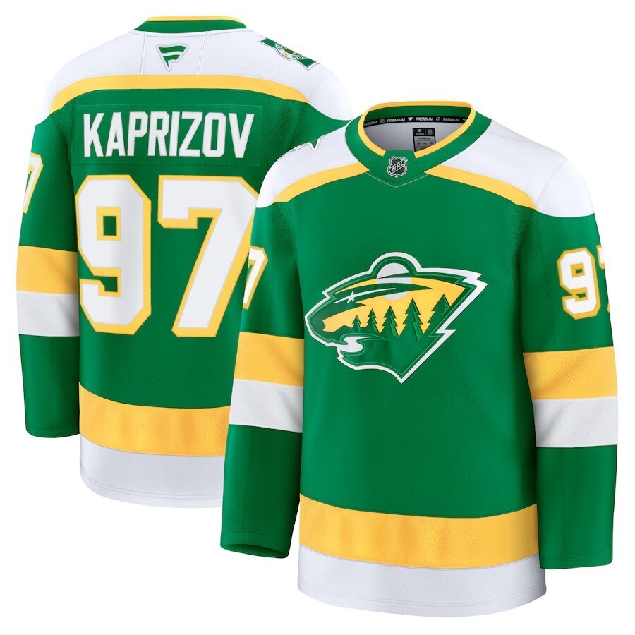 Minnesota Wild #97 Kirill Kaprizov Alternate Premium Jersey - Green