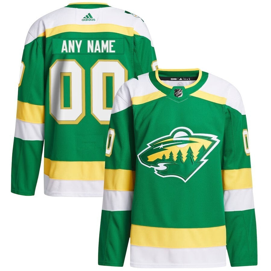 Minnesota Wild adidas 202324 Alternate Primegreen Authentic Custom Jersey – Green