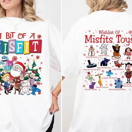 Misfit Toys Christmas T-Shirt, A Bit Of A Misfit Shirt, Rudolph the Red-nosed Reindeer Christmas Tshirt,Christmas Frosty's Snowflake Hoodie, Rudolph family Christmas Reindeer Snowman Sweatshirt, Christmas 90s Movies Lovers TShirt, Merry Christmas Gift