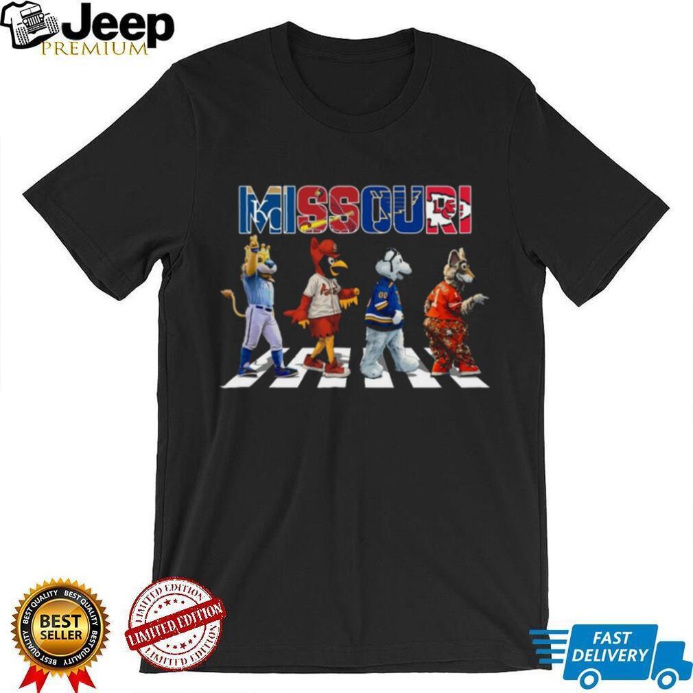 Missouri Sports Mascots Abbey Road Style Crosswalk Coffee T Shirt