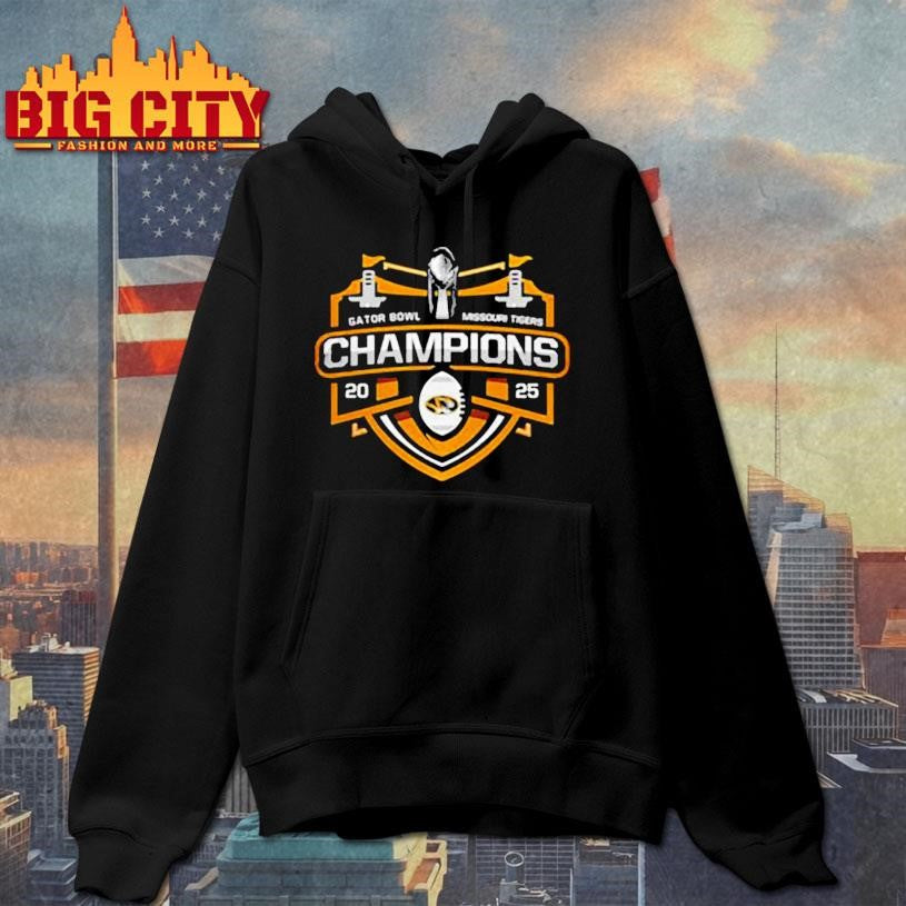 Missouri Tigers 2025 Gator Bowl Champions logo shirt