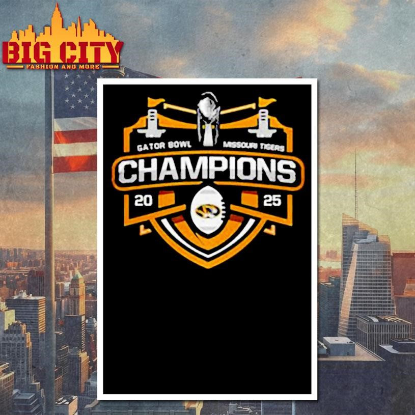 Missouri Tigers 2025 Gator Bowl Champions logo shirt