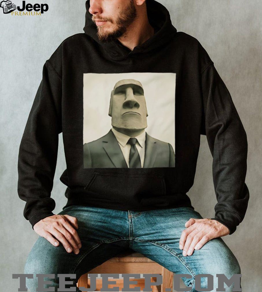 Moai Statue in a Suit Meme Easter Island T Shirt