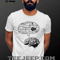 Modern Brain Tech & AI Brand Logo Cloud Minimalist White T Shirt