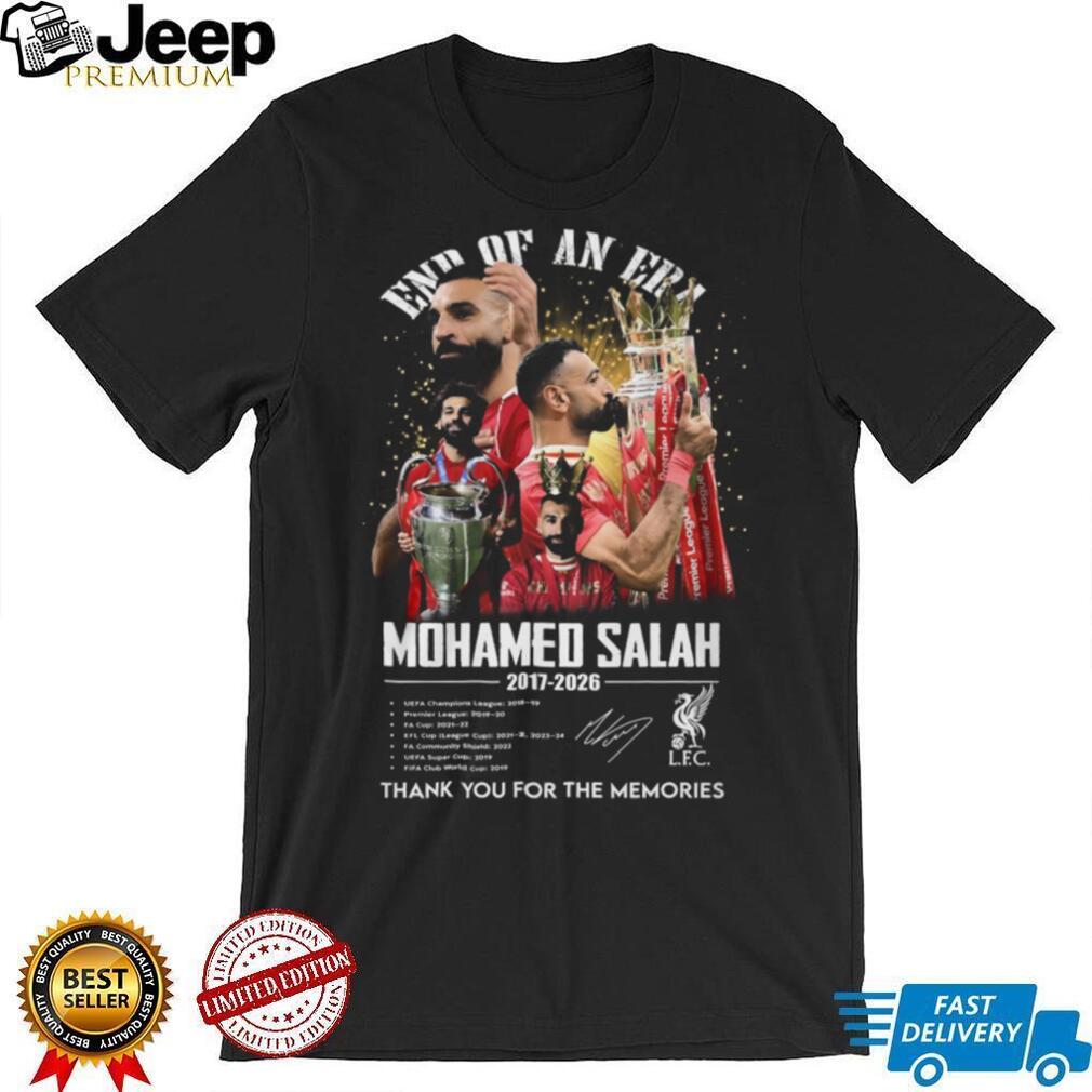 Mohamed Salah Liverpool End Of An Era 2017 2026 Tribute T Shirt
