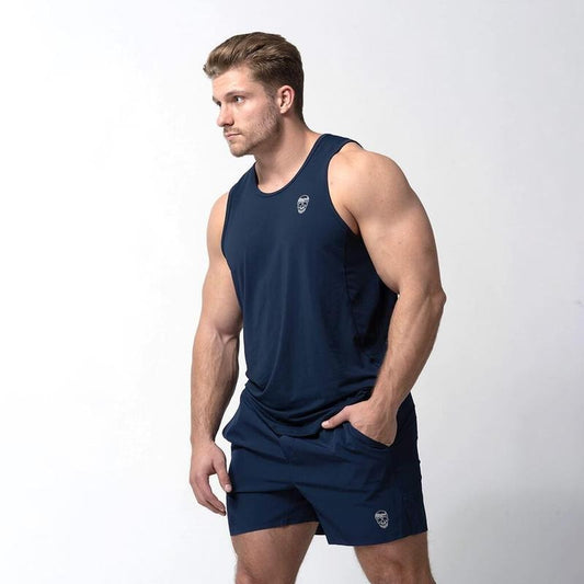 Moisture-Wicking and Quick-Drying Men's Performance Tank Top in Navy for Sports & Outdoor Training