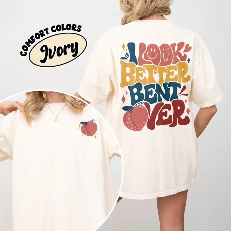 Mom Workout Comfort Colors Shirt, Peach Booty Shirt, Muscle Mommy Tee, Gift for Gym Lover Soft Top