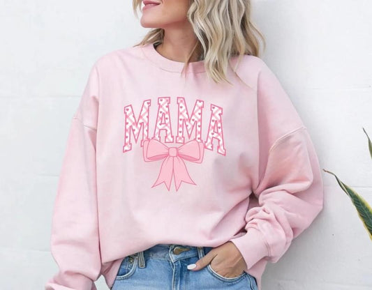 Mommy bow crewneck sweatshirt, personalized crewneck sweater, MAMA sweater, Mother's Day gift idea