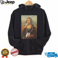 Mona Lisa Holding Toilet Paper Funny Art Parody T Shirt