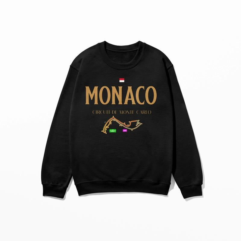 Monaco Inspired Sweatshirt, Racing Circuit Shirt, Formula Shirt, Racing Track Shirt, Grand Prix Shirt, Monte Carlo Shirt, Unisex Sweatshirt Classic