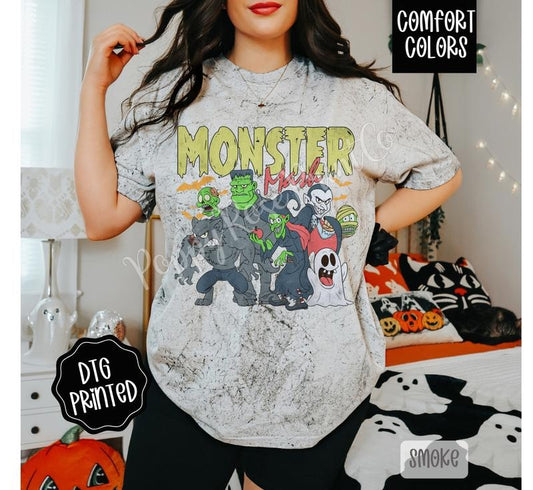 Monster Mash Comfort Colors Color Blast T-Shirt, Women's Graphic Tee, Spooky Season Shirt