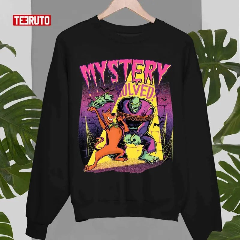 Monster Mystery Solved Scooby Doo Unisex Sweatshirt Sweatshirt, Hoodie, Comfort Colors